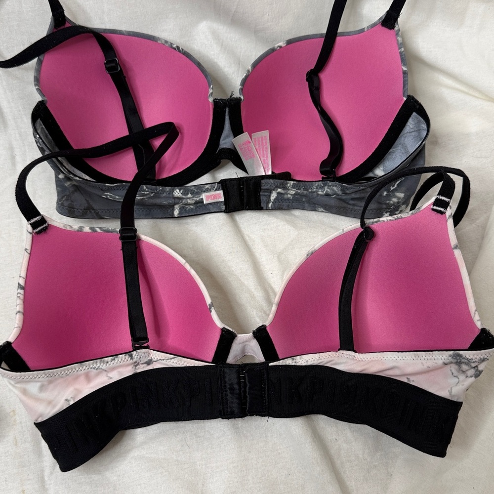 LOT Victorias Secret PINK Lightly Lined T-Shirt Bra 34C - Picture 7 of 14